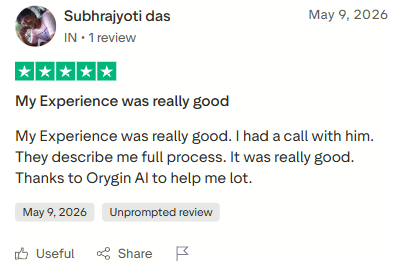 Five-star review from Subhrajyoti das: my experience was really good, they described the full process.